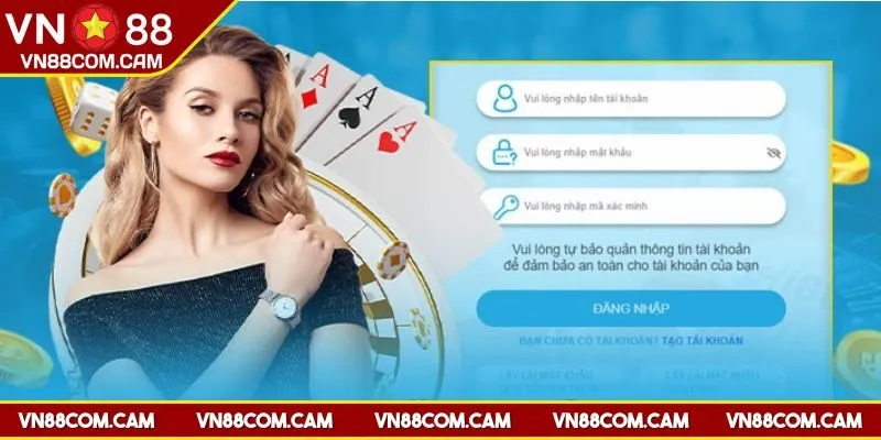 Các thao tác để đăng nhập VN88 siêu tốc